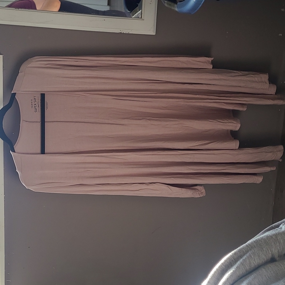 Torrid size 1 Oatmeal Drape front Duster